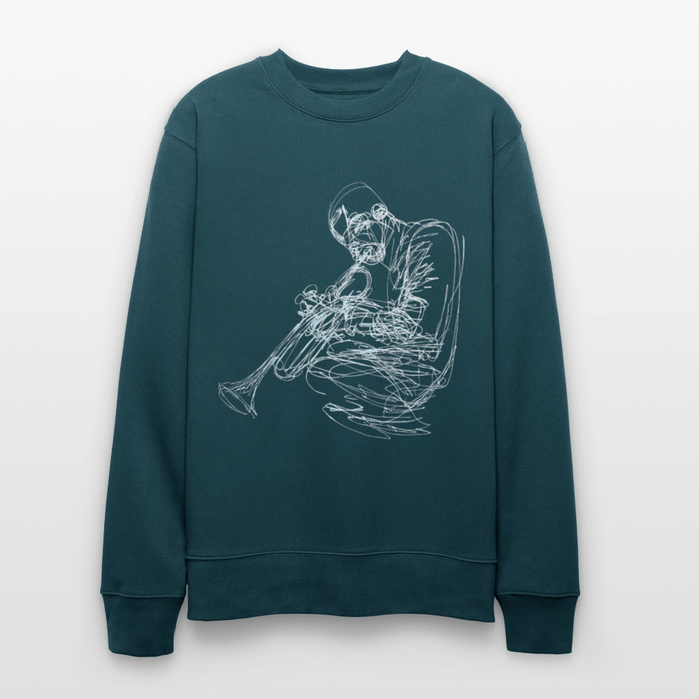 Contours of Jazz, Ekologisk sweatshirt CHANGER unisex från Stanley/Stella - mörk petrol