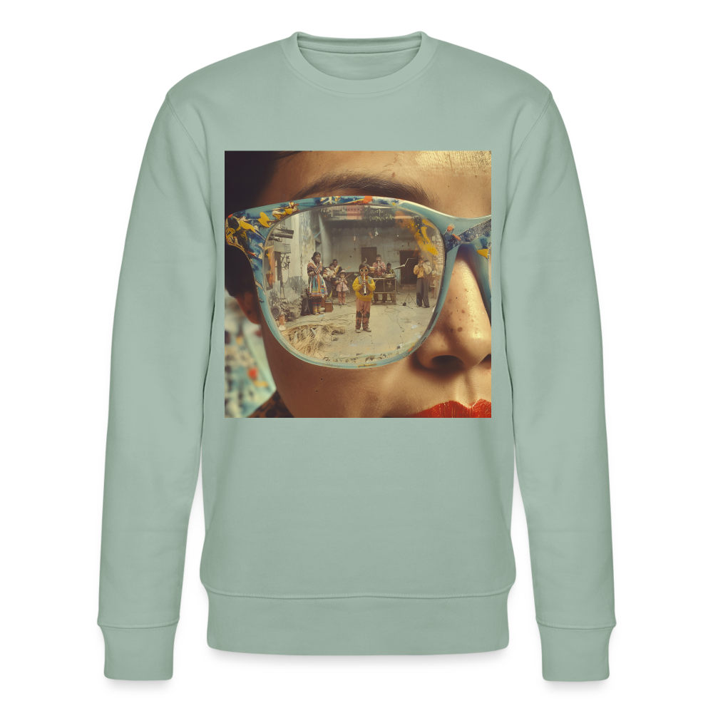 Reflektioner av Anderna, Ekologisk sweatshirt CHANGER unisex från Stanley/Stella - ljus grågrön