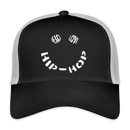 Peace, Love & Hip-Hop, Trucker Cap - svart/stengrå