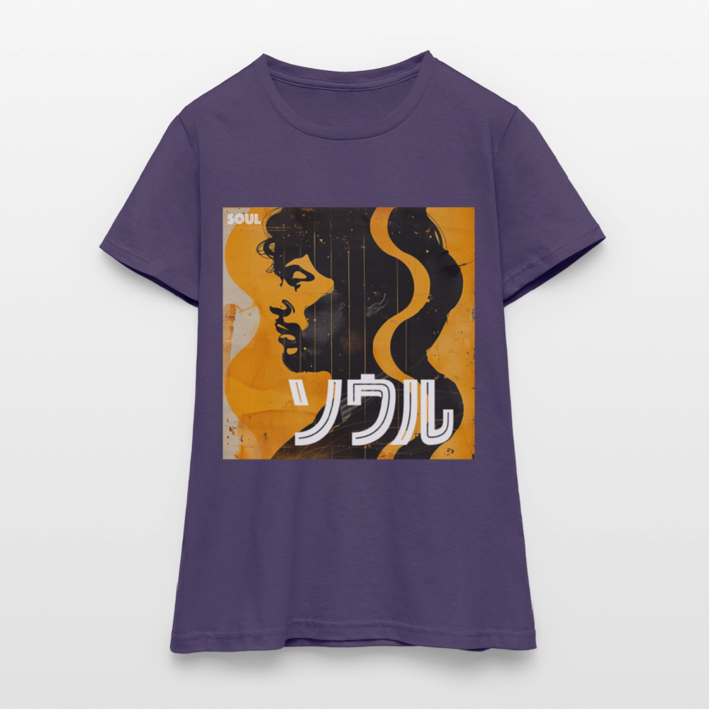 Nippon Grooves, T-shirt dam - mörklila