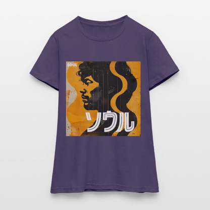 Nippon Grooves, T-shirt dam - mörklila
