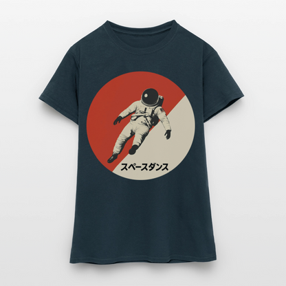 Space Dance, T-shirt dam - marinblå