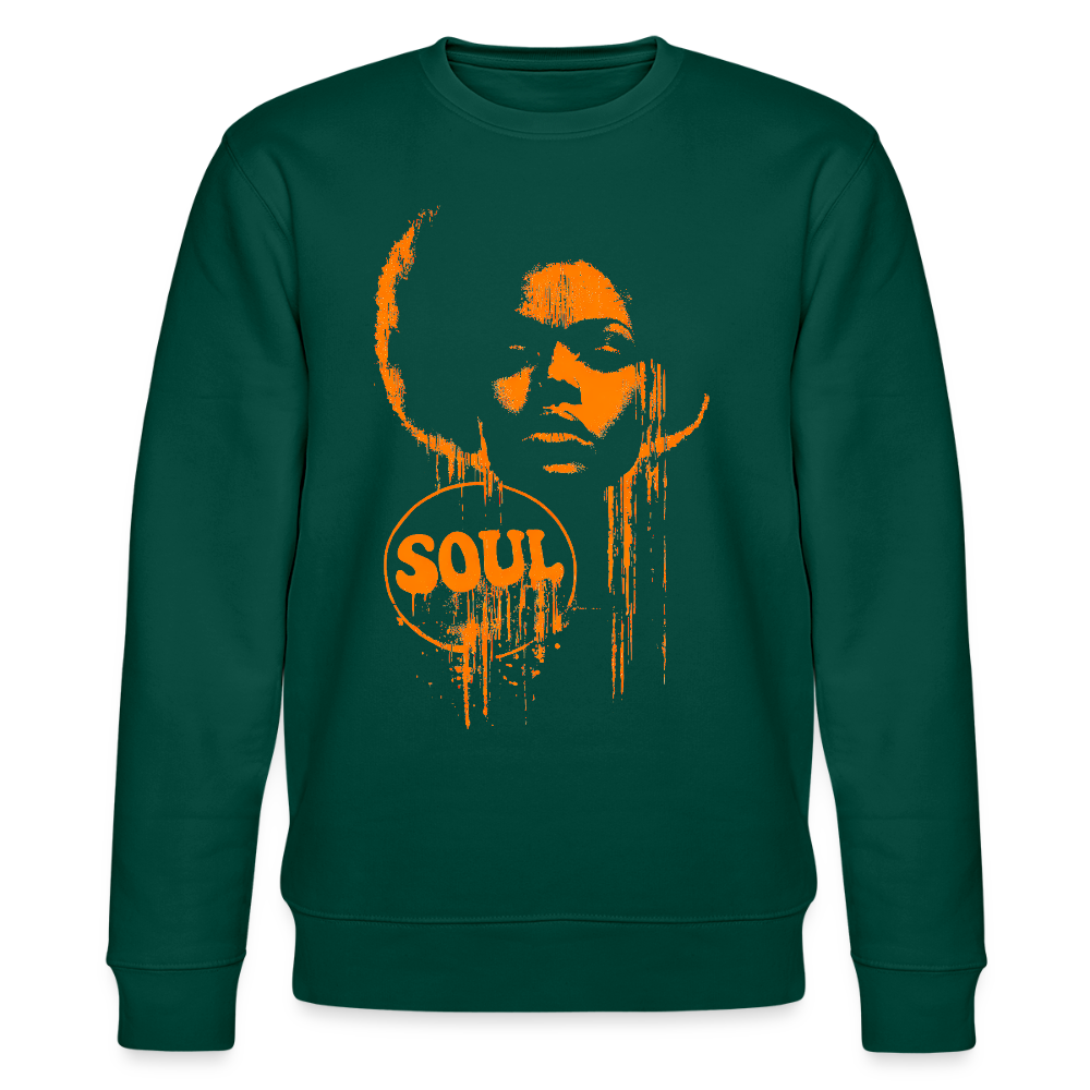 SOUL GLOW, Ekologisk sweatshirt CHANGER unisex från Stanley/Stella - skogsgrön