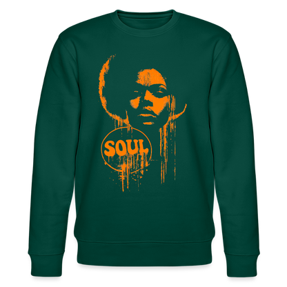 SOUL GLOW, Ekologisk sweatshirt CHANGER unisex från Stanley/Stella - skogsgrön