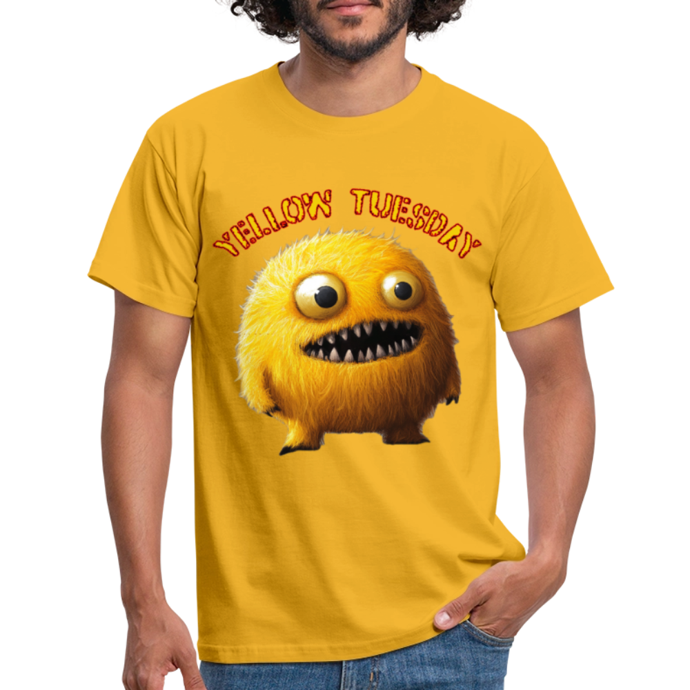 Yellow Tuesday – Funky, Not Blue, T-shirt herr - gul