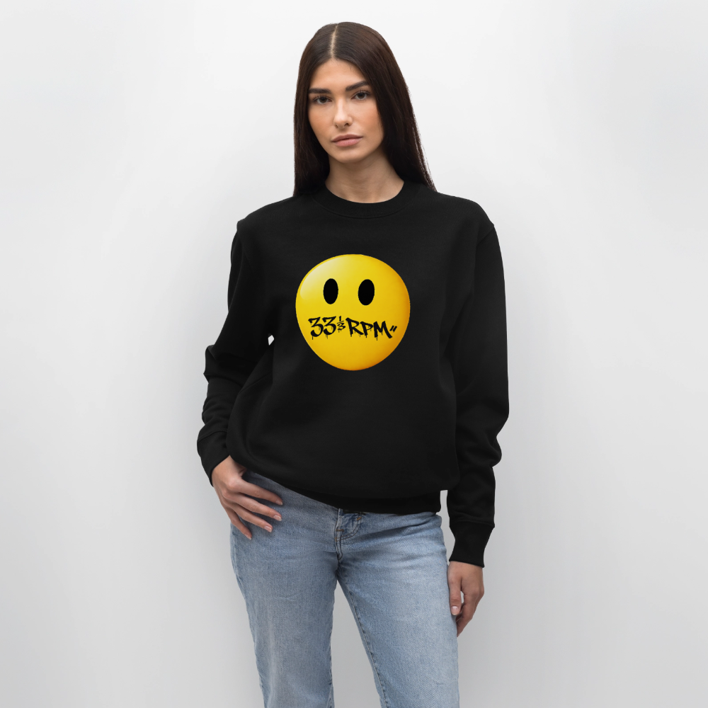 Turntable Grin, Ekologisk sweatshirt CHANGER unisex från Stanley/Stella - svart