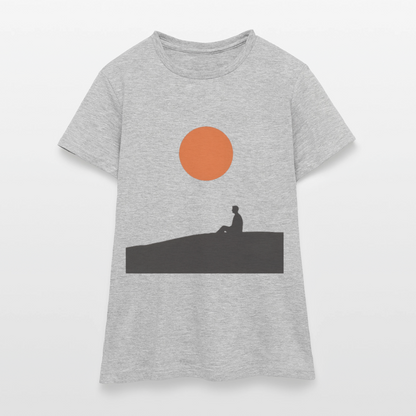 Under the sun, T-shirt dam - gråmelerad