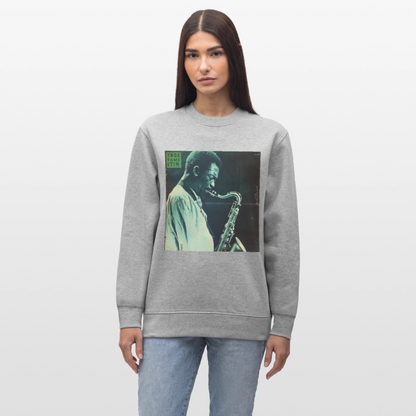 Gåtfull figur i jazzens underground, Ekologisk sweatshirt CHANGER unisex från Stanley/Stella - gråmelerad