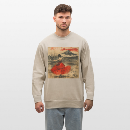 Flamenco i Solens Land, Ekologisk sweatshirt CHANGER unisex från Stanley/Stella - beige