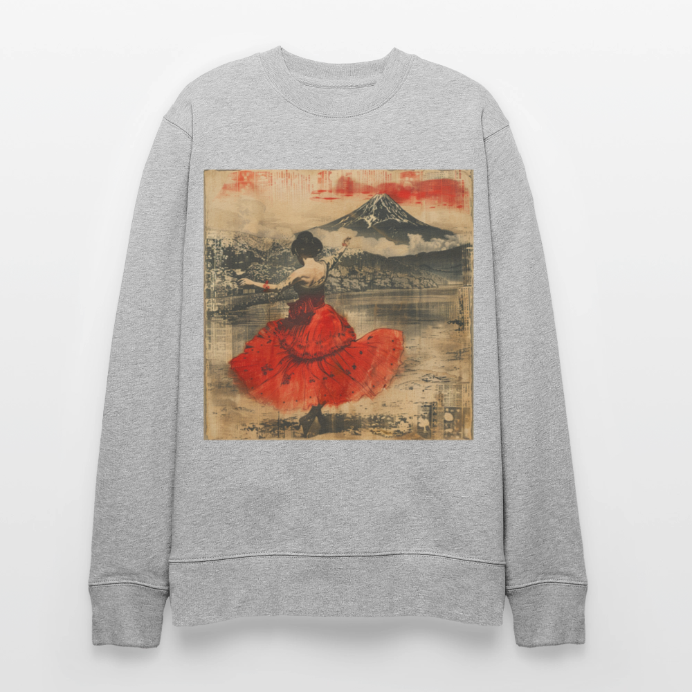 Flamenco i Solens Land, Ekologisk sweatshirt CHANGER unisex från Stanley/Stella - gråmelerad