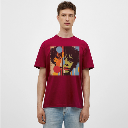 Split Faces, T-shirt herr - tegelröd