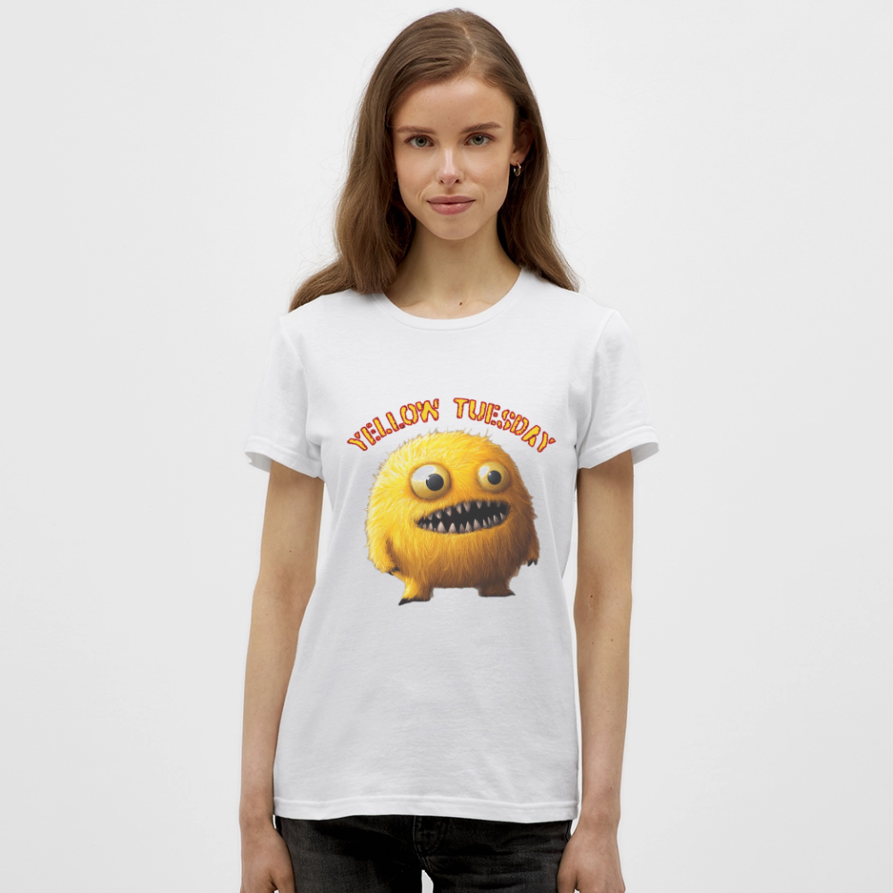 Yellow Tuesday – Funky, Not Blue, T-shirt dam - vit