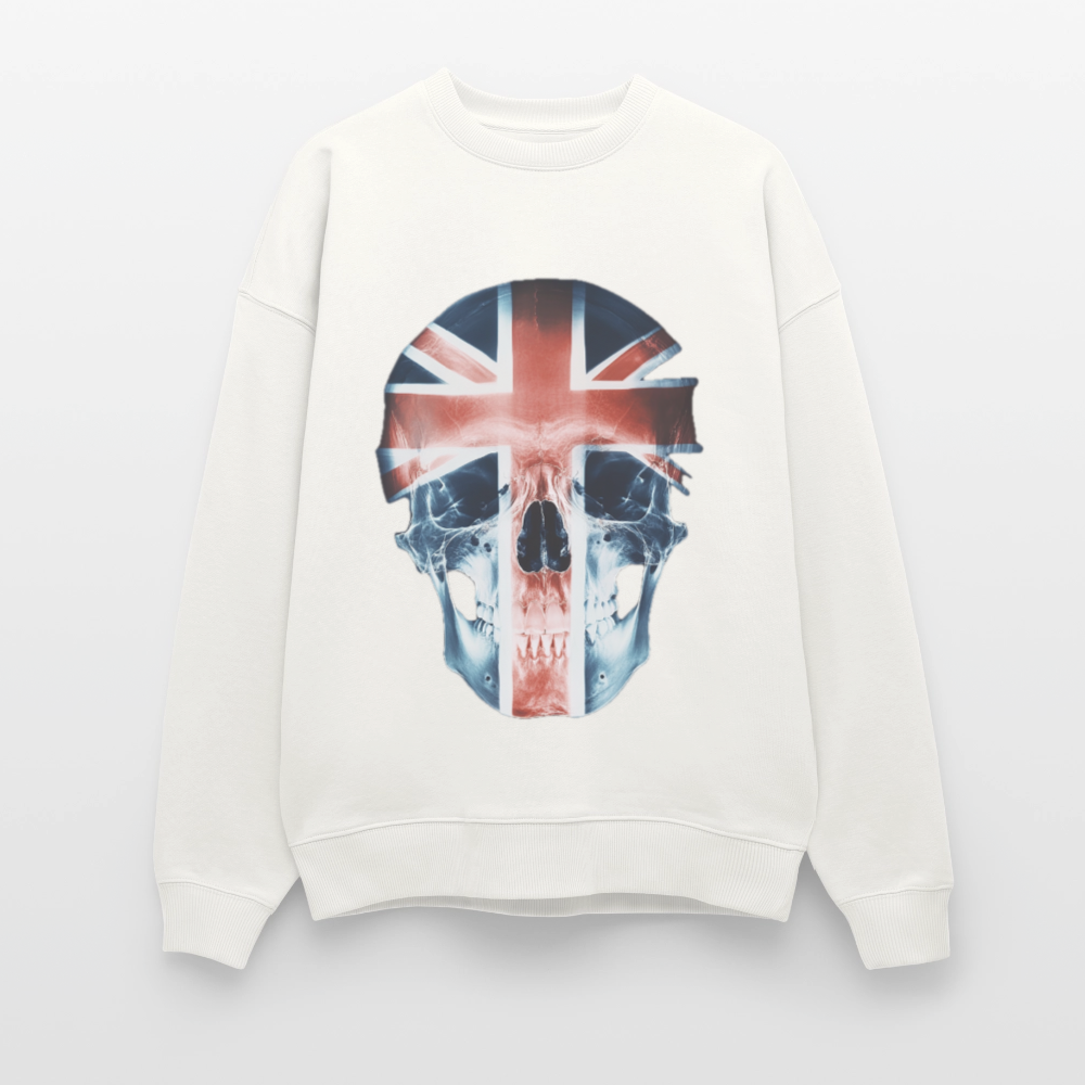 God Save the Skull, Ekologisk oversizetröja RADDER unisex från Stanley/Stella - OFF WHITE