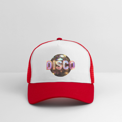 Disco Dreamscape, Trucker Cap - vit/röd