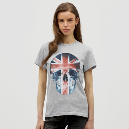 God Save the Skull, T-shirt dam - gråmelerad