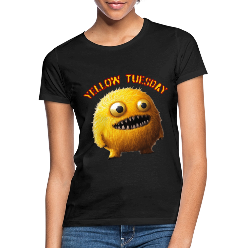 Yellow Tuesday – Funky, Not Blue, T-shirt dam - svart