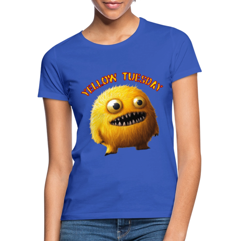 Yellow Tuesday – Funky, Not Blue, T-shirt dam - royalblå