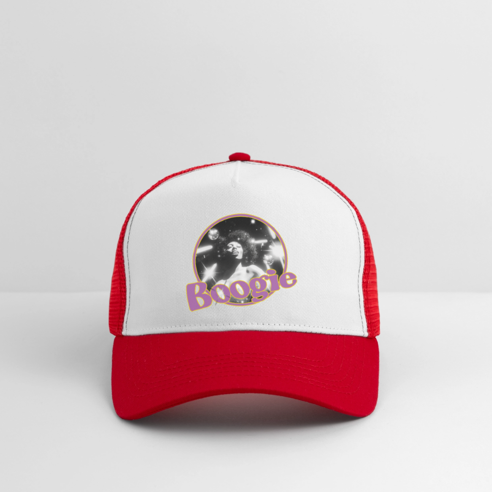 Electric Groove, Trucker Cap - vit/röd