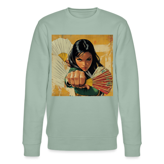 Blå Lotus, Ekologisk sweatshirt CHANGER unisex från Stanley/Stella - ljus grågrön