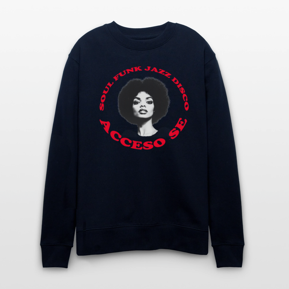 Where Music Lives – Powered by Acceso Family, Ekologisk sweatshirt CHANGER unisex från Stanley/Stella - marinblått