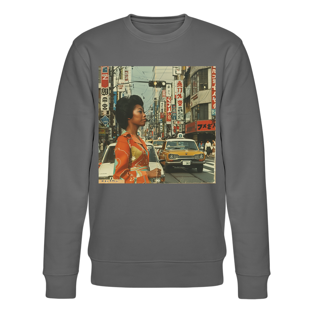 Yumi Sakamoto, Ekologisk sweatshirt CHANGER unisex från Stanley/Stella - kolgrå