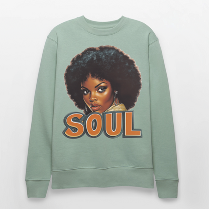 Soulful Vibes, Ekologisk sweatshirt CHANGER unisex från Stanley/Stella - ljus grågrön