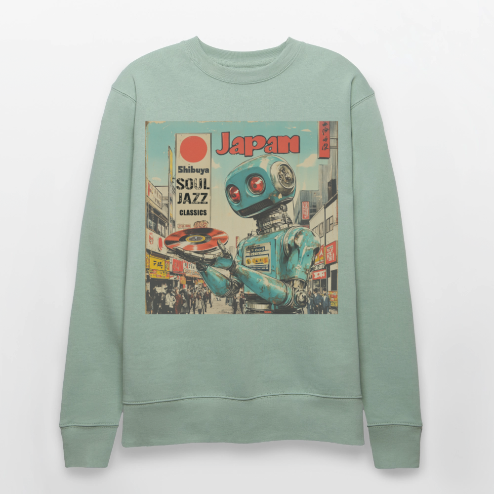 Shibuya Soul Jazz Classics, Ekologisk sweatshirt CHANGER unisex från Stanley/Stella - ljus grågrön