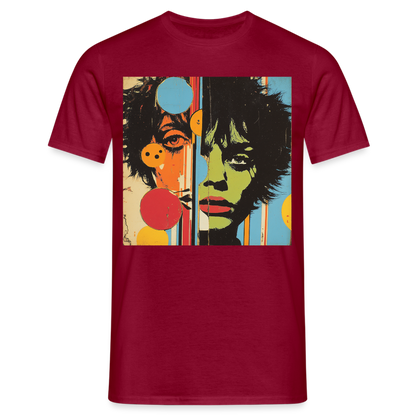 Split Faces, T-shirt herr - tegelröd