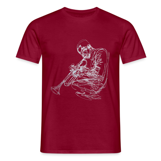 Contours of Jazz, T-shirt unisex - tegelröd