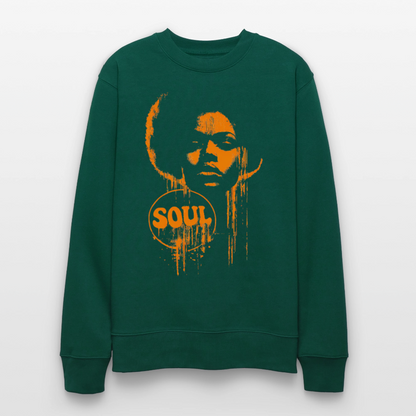 SOUL GLOW, Ekologisk sweatshirt CHANGER unisex från Stanley/Stella - skogsgrön
