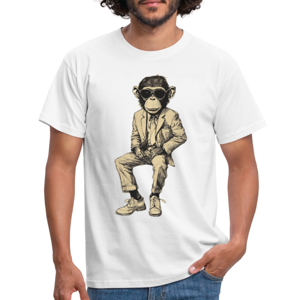 Mod Monkey, T-shirt herr - vit