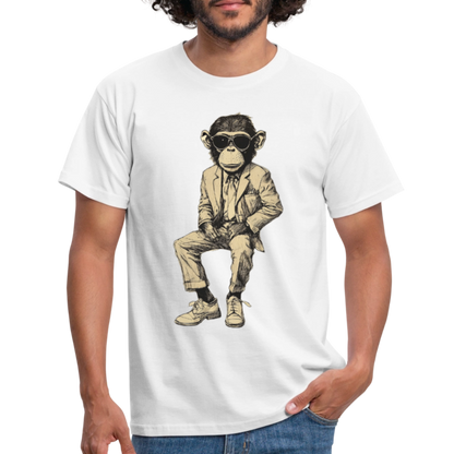 Mod Monkey, T-shirt herr - vit