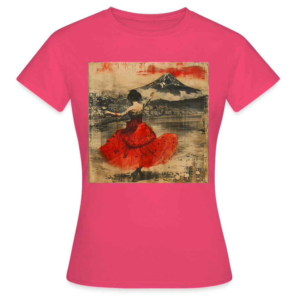 Flamenco i Solens Land, T-shirt dam - azalea