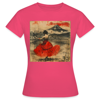 Flamenco i Solens Land, T-shirt dam - azalea