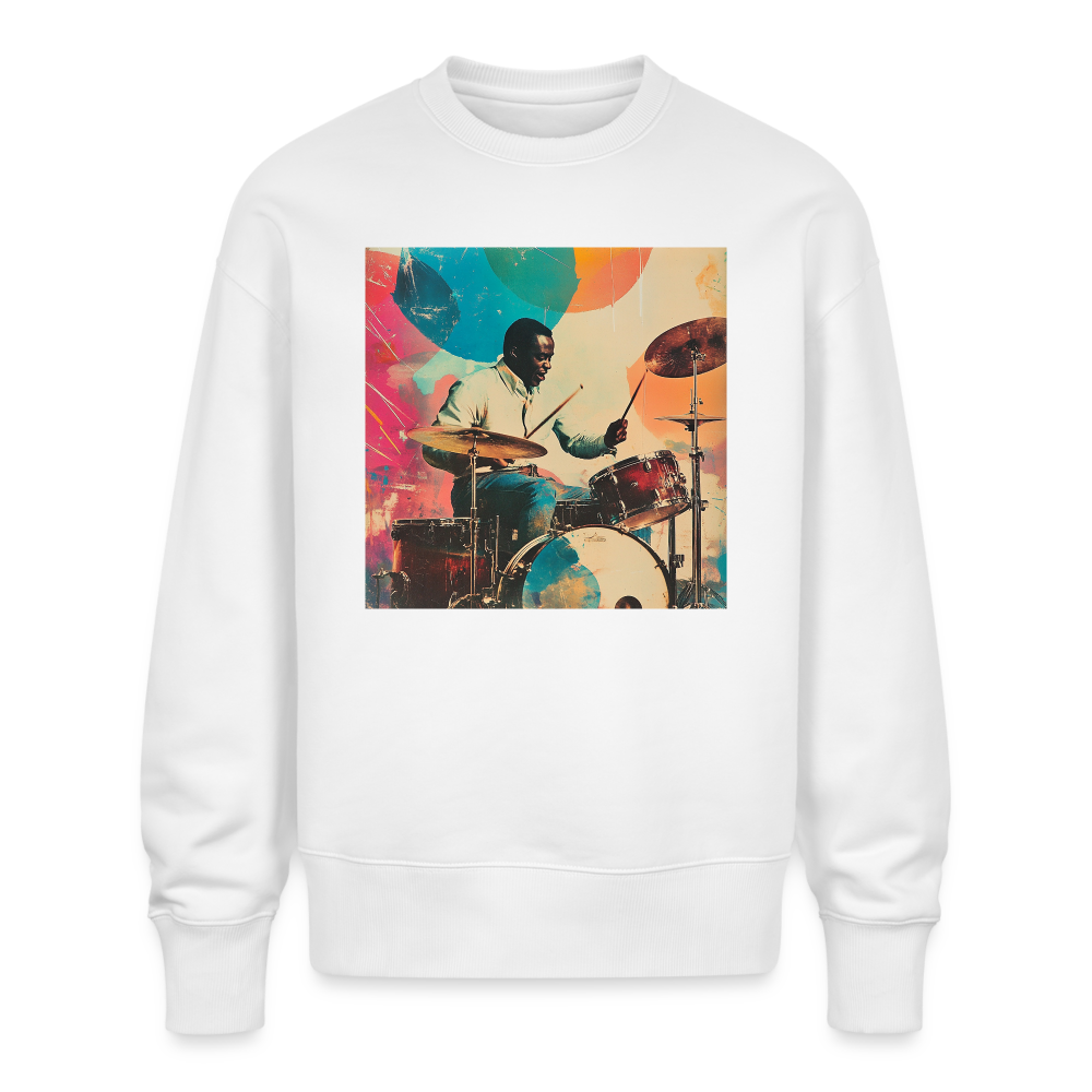 Rhythms of the Midnight Sky, Ekologisk oversizetröja RADDER unisex från Stanley/Stella - vit