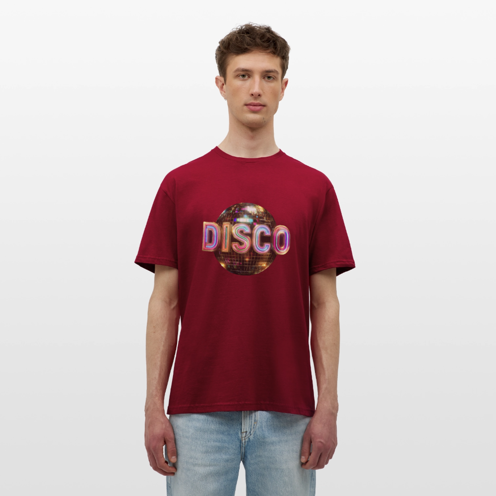 Disco Dreamscape, T-shirt herr - tegelröd