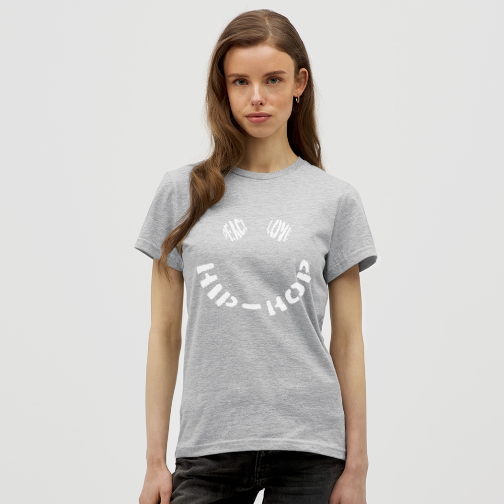 Peace, Love & Hip-Hop, T-shirt dam - gråmelerad