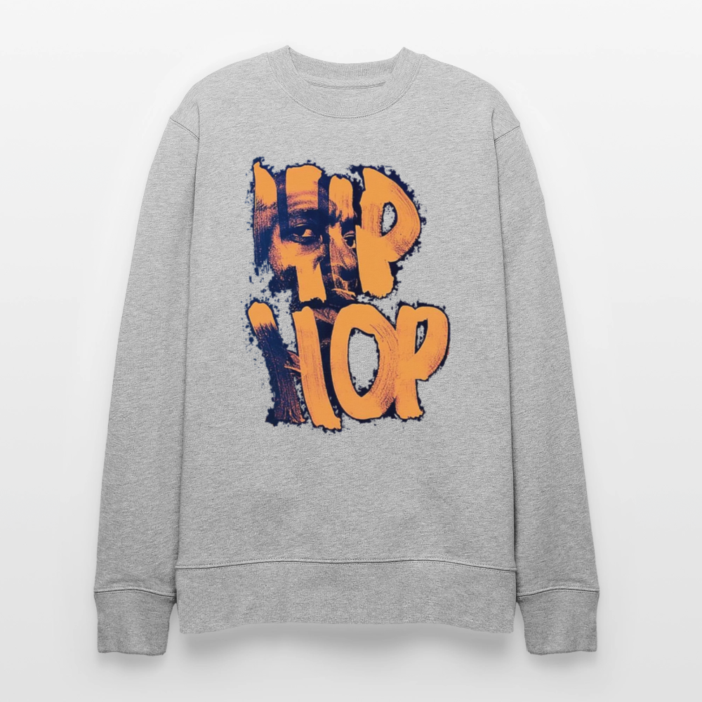 Raised on Boom Bap, Ekologisk sweatshirt CHANGER unisex från Stanley/Stella - gråmelerad