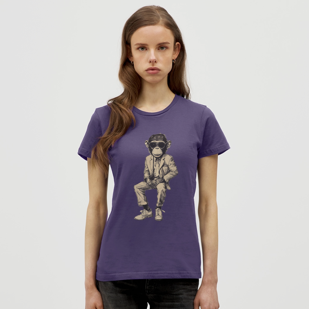 Mod Monkey, T-shirt dam - mörklila