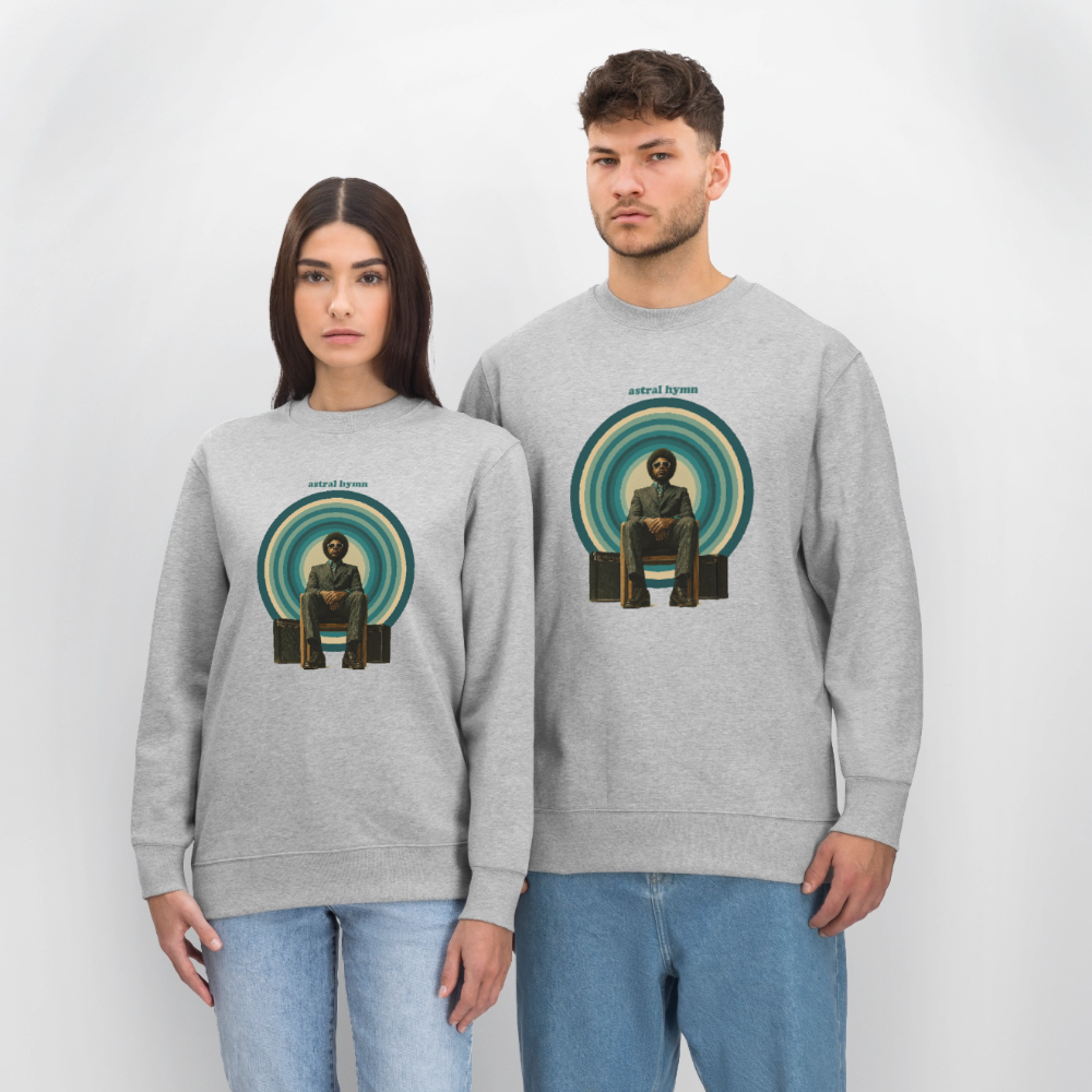 The Creator Has a Free Jazz Plan, Ekologisk sweatshirt CHANGER unisex från Stanley/Stella - gråmelerad