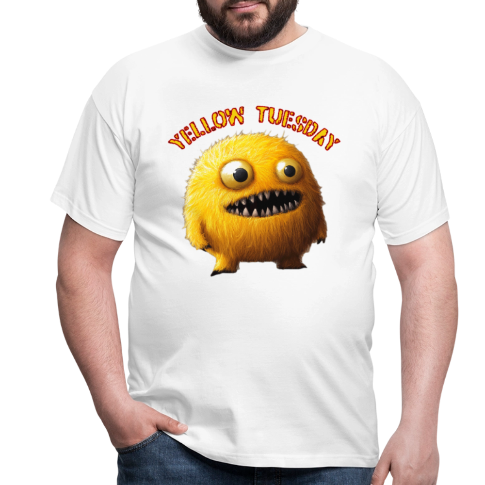 Yellow Tuesday – Funky, Not Blue, T-shirt herr - vit