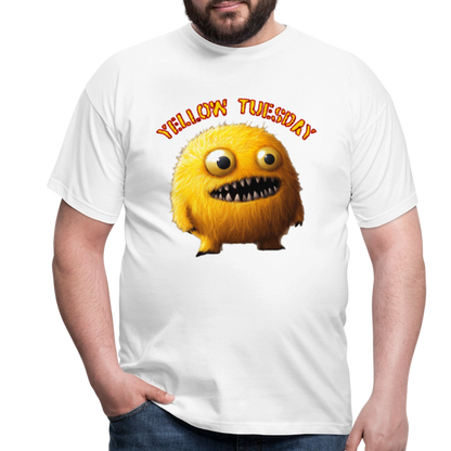 Yellow Tuesday – Funky, Not Blue, T-shirt herr - vit