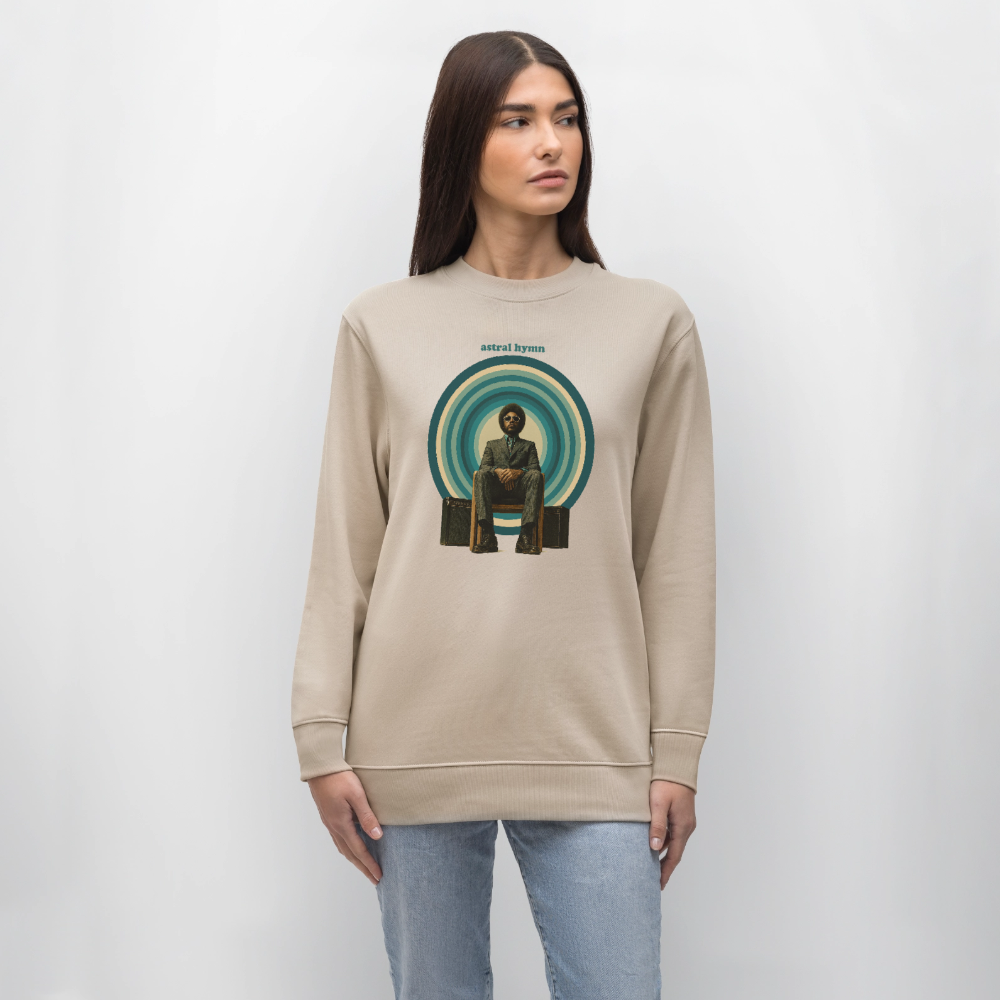 The Creator Has a Free Jazz Plan, Ekologisk sweatshirt CHANGER unisex från Stanley/Stella - beige