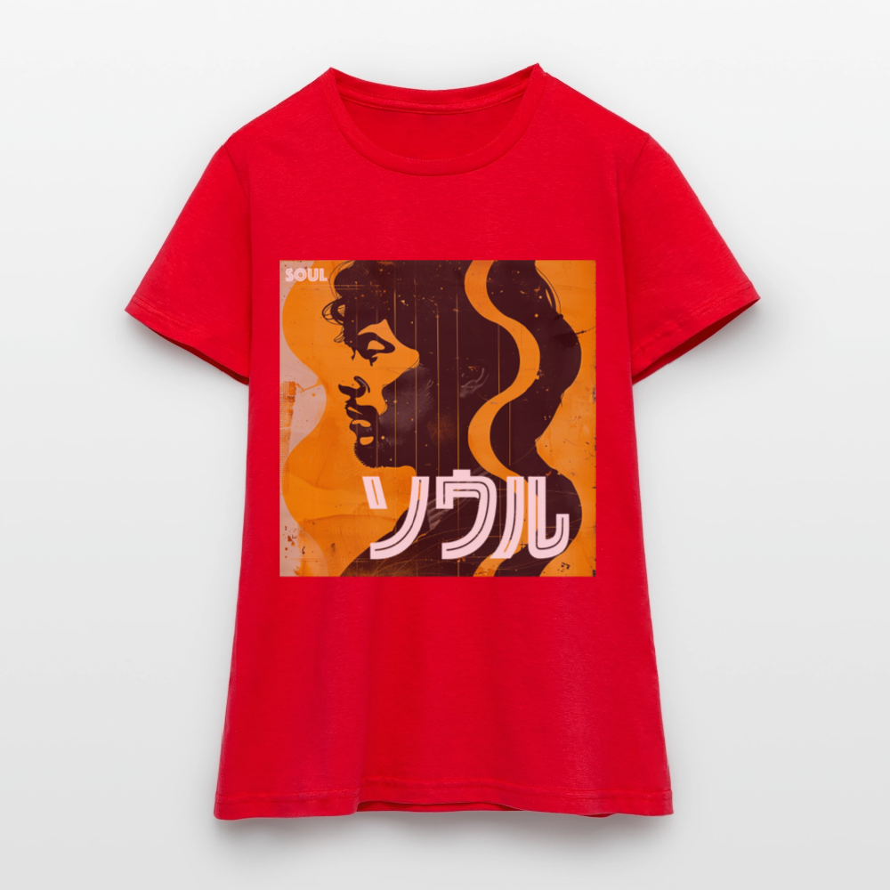Nippon Grooves, T-shirt dam - röd