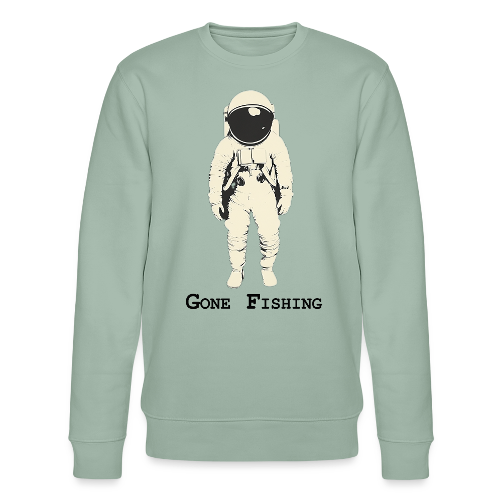 Drifting Beyond – Gone Fishing, Ekologisk sweatshirt CHANGER unisex från Stanley/Stella - ljus grågrön