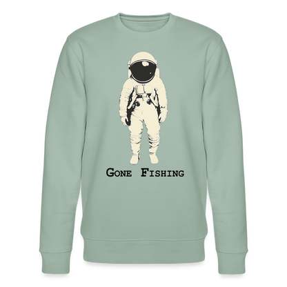 Drifting Beyond – Gone Fishing, Ekologisk sweatshirt CHANGER unisex från Stanley/Stella - ljus grågrön