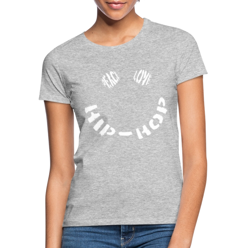 Peace, Love & Hip-Hop, T-shirt dam - gråmelerad