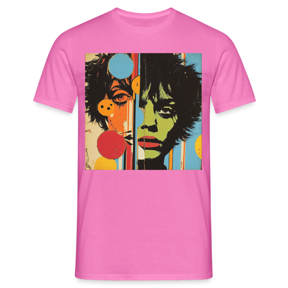 Split Faces, T-shirt herr - rosa