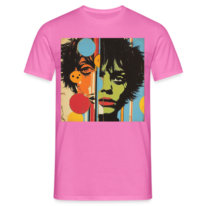 Split Faces, T-shirt herr - rosa