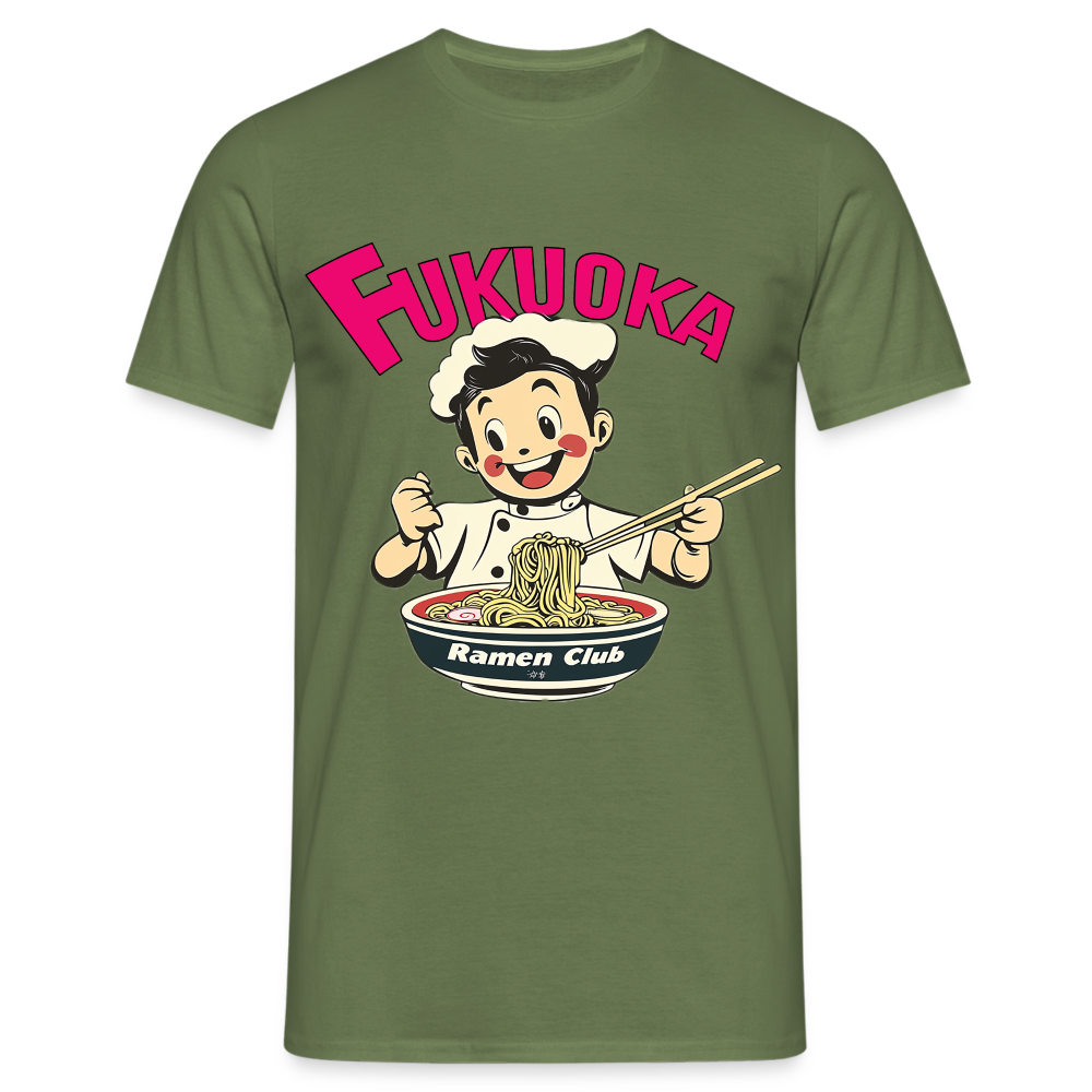 Fukuoka Ramen Club, T-shirt herr - Militärgrön